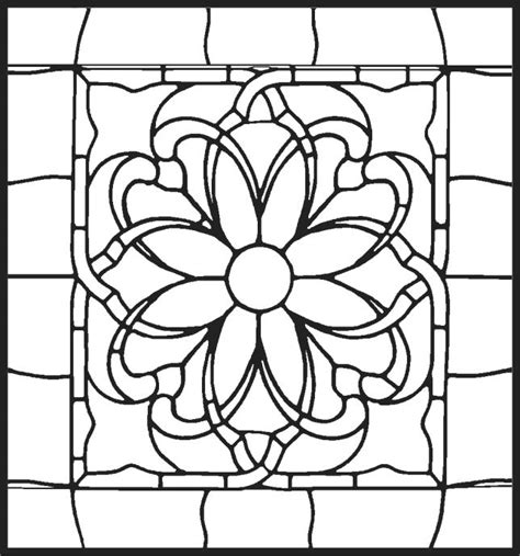 Wij hebben de leukste kleurplaten bloemen voor kinderen op een rij gezet! Mooie Kleurplaat - Bloem - glas in lood - Met voorbeeld ...