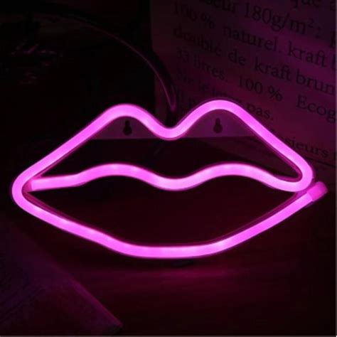 Lips Led Neon Lights Sign Etsy