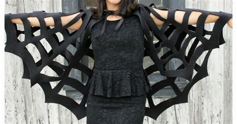 The Queen Of Halloween Make A Spider Web Cape