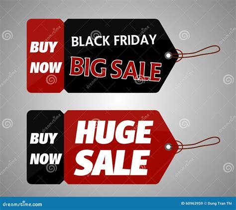Black Friday Shopping Bag and Sales Tag Marketing Template. Stock