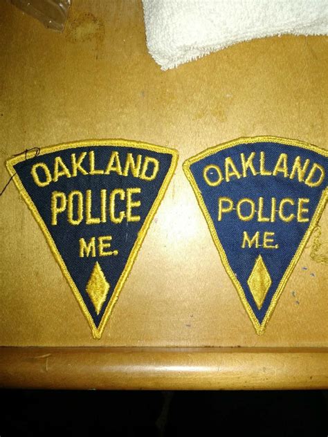 Oakland Maine Police Arm Patches From The 1960s And 1970s