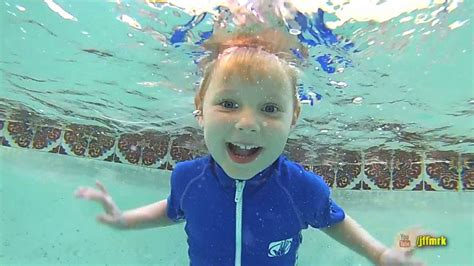Four Year Old Swimming Underwater Youtube