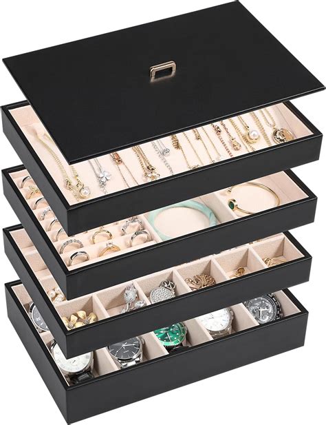 Glenor Co Extra Large Jewelry Box Organizer 42 Slot