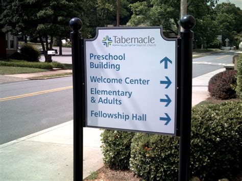 Using Directional Wayfinding Signs At Churches For Guidance Irving Tx
