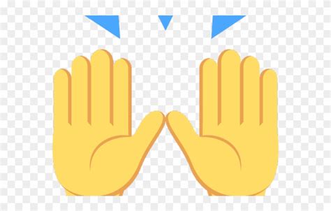 Download Hand Emoji Clipart Person Raising Both Hand In Celebration