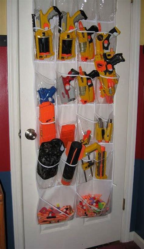 The rack has storage for most types of nerf guns, from pistols to rifles. Pin on Baby boys