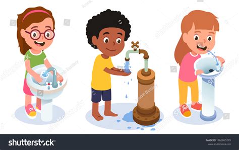 Pouring Water Into A Glass Clipart