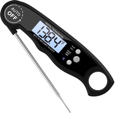 Yelloo Premium Waterdichte Bbq Thermometer Met Uitklapbare Sonde