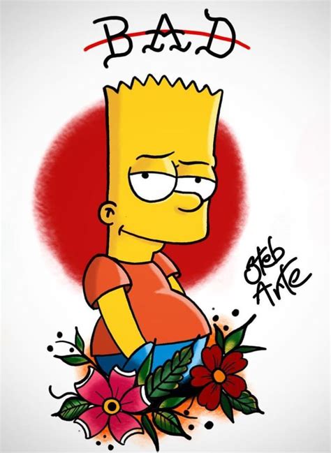 Bart Bad The Simpsons Simpsons Tattoo Bart Simpson Art Bart