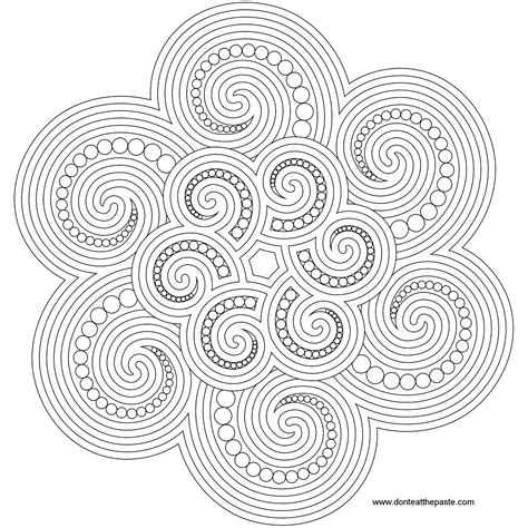 Don't Eat the Paste: Spiral Mandala to color