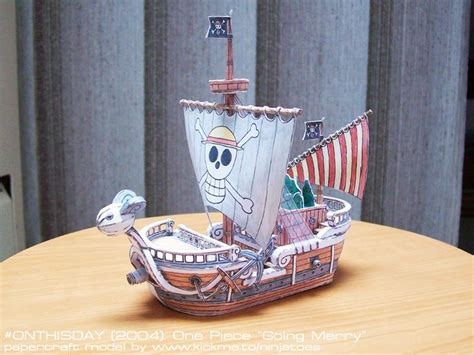 2004 One Piece Going Merry Papercraft Model Paper Crafts Free Paper