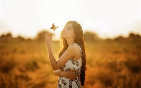Girl And Butterfly Wallpapers Wallpaper Cave