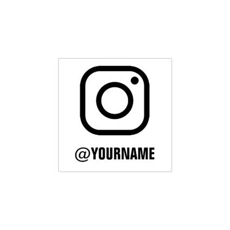 Custom Instagram Name Follow Me On Instagram Rubber Stamp Zazzle