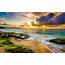 Hawaii Sunset Ocean Beach Waves Clouds 4k Ultra Hd Wallpaper 3840x2160 