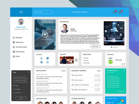 Intranet Portal Design By Vignesh Karthick On Dribbble Sharepoint