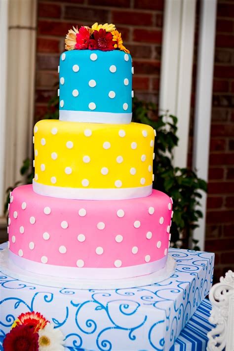Bright Colorful Wedding Cake All About Cake Pinterest