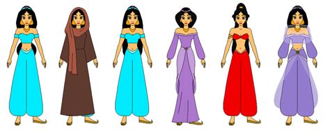 Princess Jasmine In All Dresses Of Movie By Ppsantos1989 On Deviantart