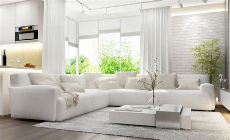 White Furniture In White Room Topless Beach Girl