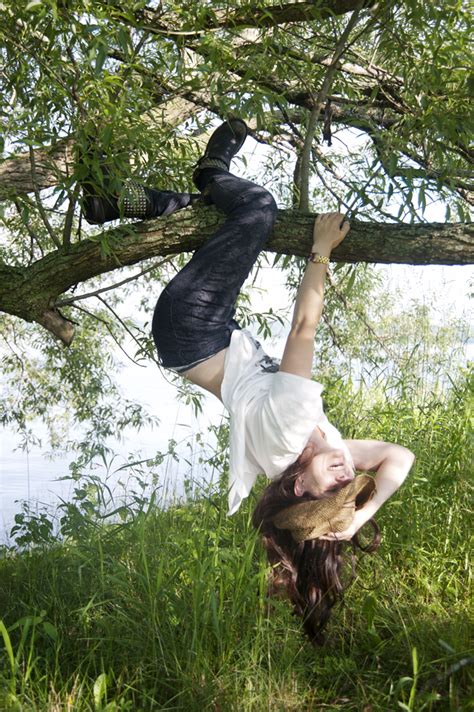 Woman Hanging Upside Down Tumblr