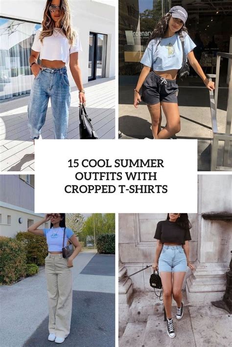 15 Cool Summer Outfits With Cropped T Shirts Styleoholic