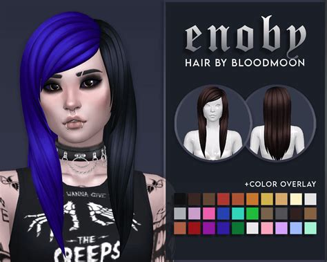 Sims 4 Enoby Hair Facepaint Tattoo Sims Hair Sims 4 Sims