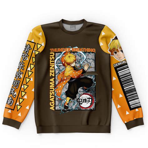 Agatsuma Zenitsu Demon Slayer Streetwear Sweatshirt Anime Ape