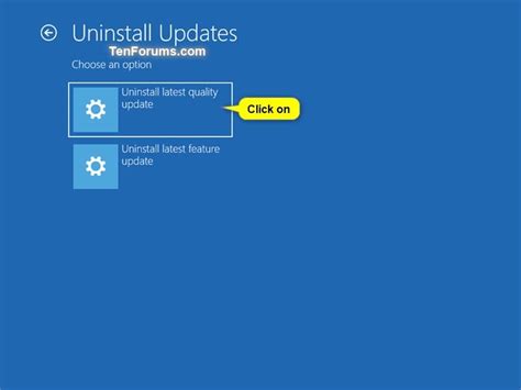 Uninstall Windows Update In Windows 10 Tutorials
