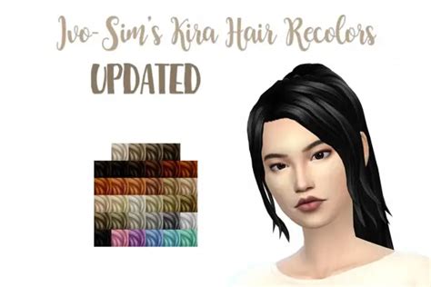Sims 4 Hairs Deelitefulsimmer Kira Hair Recolor