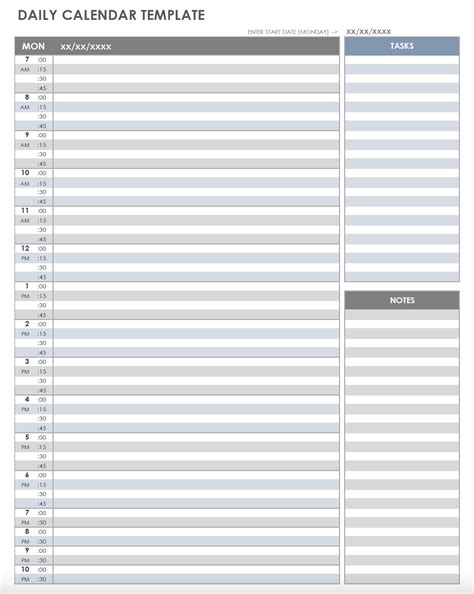 Free Printable Daily Schedule Calendar Free Printable Worksheet Free