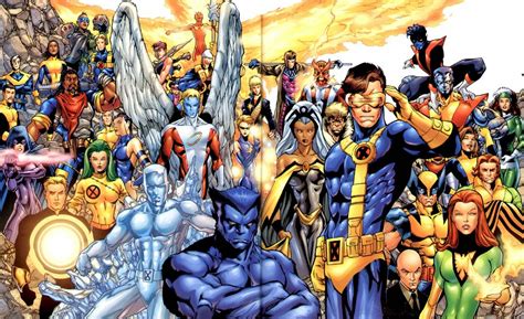 Uncanny X Men X Men Lineups 90s Bluegold Comic Book Artists Comic
