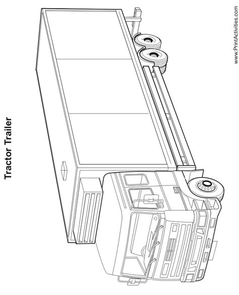 Tractor Trailer Coloring Pages Coloring Home