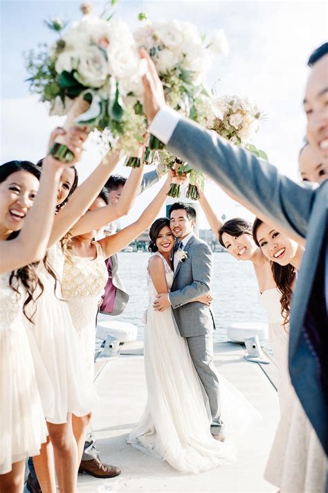 We Love How The Bridal Party Frames The Couple In This Sweet Photo