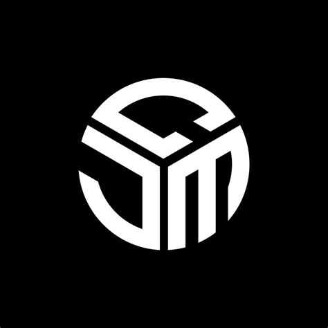 Diseño De Logotipo De Letra Cjm Sobre Fondo Negro Concepto De Logotipo De Letra De Iniciales