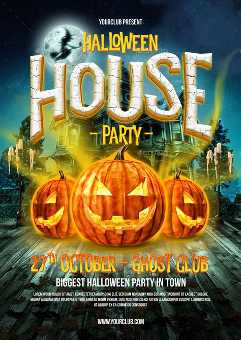Halloween Party Flyer Print Templates Graphicriver