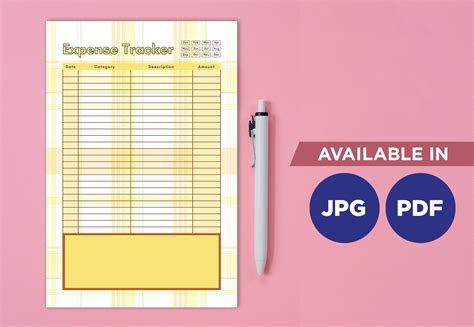 Expense Tracker Printable Planifier Graphic By Tivecreate · Creative