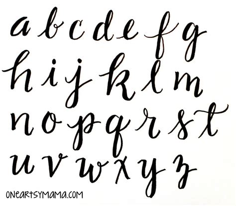 Basic Hand Lettering Alphabet Practice One Artsy Mama Basic Hand