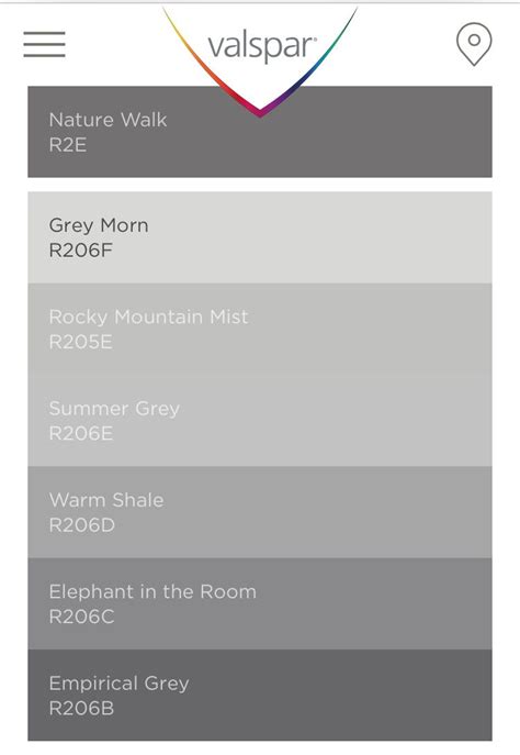 Gray Lowes Paint Color Chart