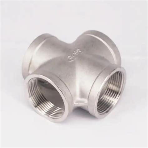 1 12 Bsp Female 304 Stainless Steel Cross 4 Way Connector Pipe