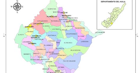Mapa Veredas Municipio De Guadalupe Huila Huila Sig