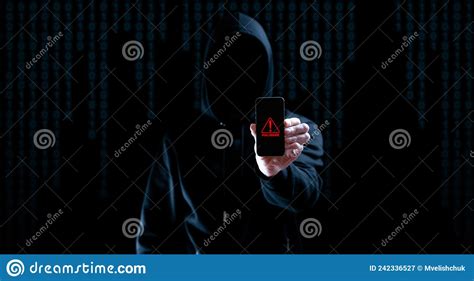 Cyber Security Hacker Smartphone Internet Web Hack Technology Stock