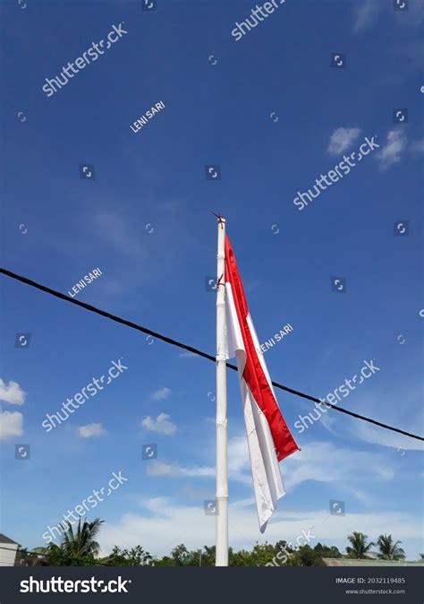 Red White Flag Symbol Indonesian Flag Stock Photo 2032119485 Shutterstock