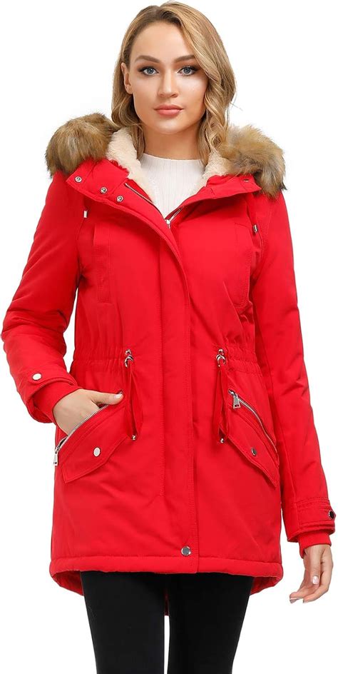 royal matrix women s sherpa lined hooded winter parka jacket waterproof warm coat