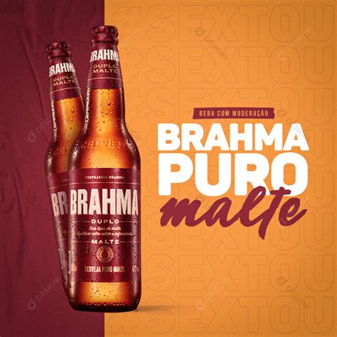 Cerveja Brahma Duplo Malte Social Media Psd Editável Download