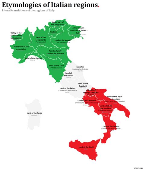 Italian Regions And Their Meanings [oc] 1632x1928 Etymologymaps Economic Geography Italy