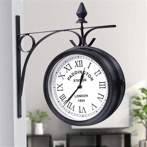 Costway Double Sided Wall Clock Paddington Station Clock With