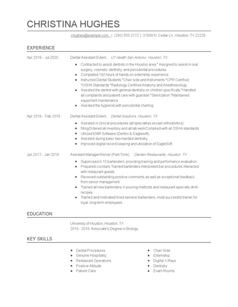 Create a professional resume for a dental assistant quick & easy builder free download sample expert writing tips from getcoverletter. Dental Assistant Objective For Resume - Dental Assistant ...