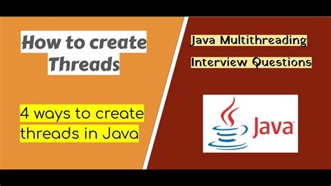 How To Create Threads In Java Java Multithreading Interview Question