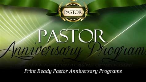 30 Free Pastor Anniversary Program Templates Example Document Template