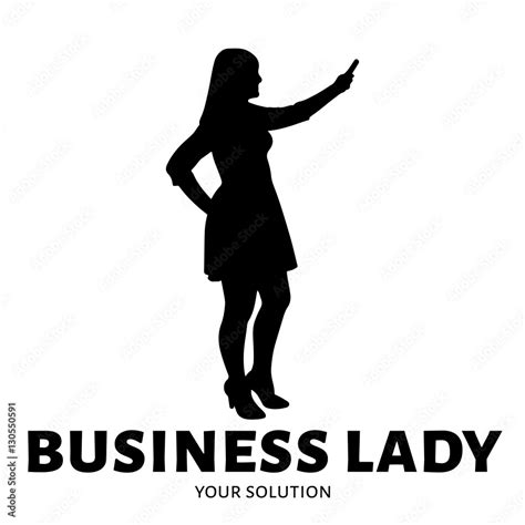 Business Lady Vector Logo Logo In The Form Of A Business Lady Stock