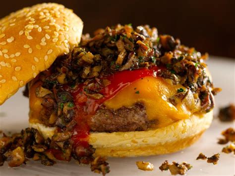 From burrito zucchini boats to california burger bowls, you'll find something delish editors handpick every product we feature. Wild Mushroom-Cheddar Burger Recipe | Bobby Flay | Food ...